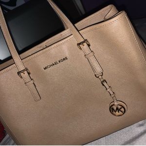 Michael Kors tan tote bag
